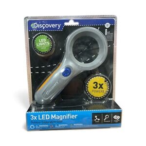 Discovery 3x LED Magnifier Outdoor Exploration Gear w Bag New Magnifying glass